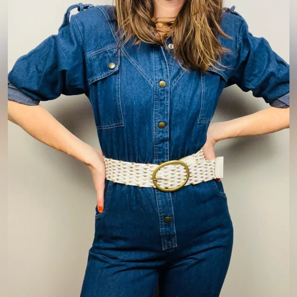 Dreams Vintage 1980’s Denim Jumpsuit | Size M | 100% Cotton - Picture 1 of 16